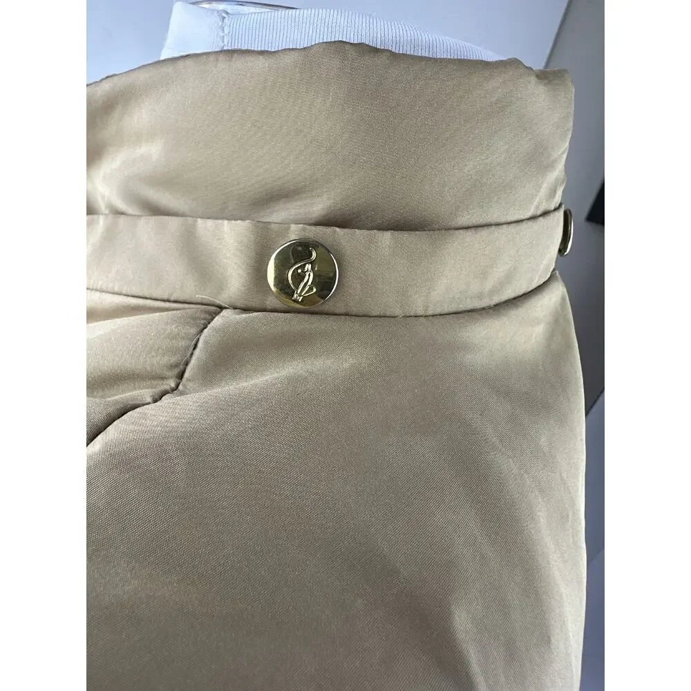 Vintage Y2K Baby Phat Feather Down Puffer Vest Gold Button Zip Womens Size Large - Picture 8 of 16